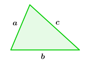 diagrama de um triângulo escaleno