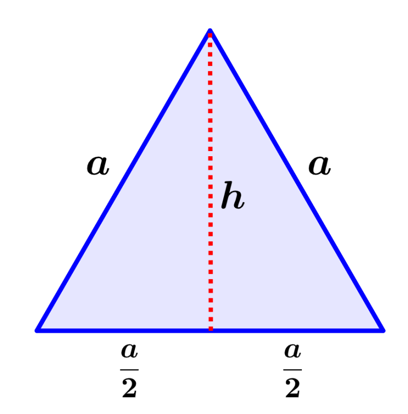 diagrama-de-um-triângulo-equilateral-com-altitude