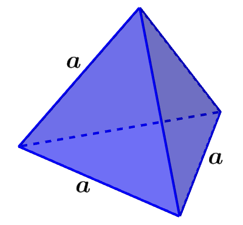 dimensões de um tetraedro